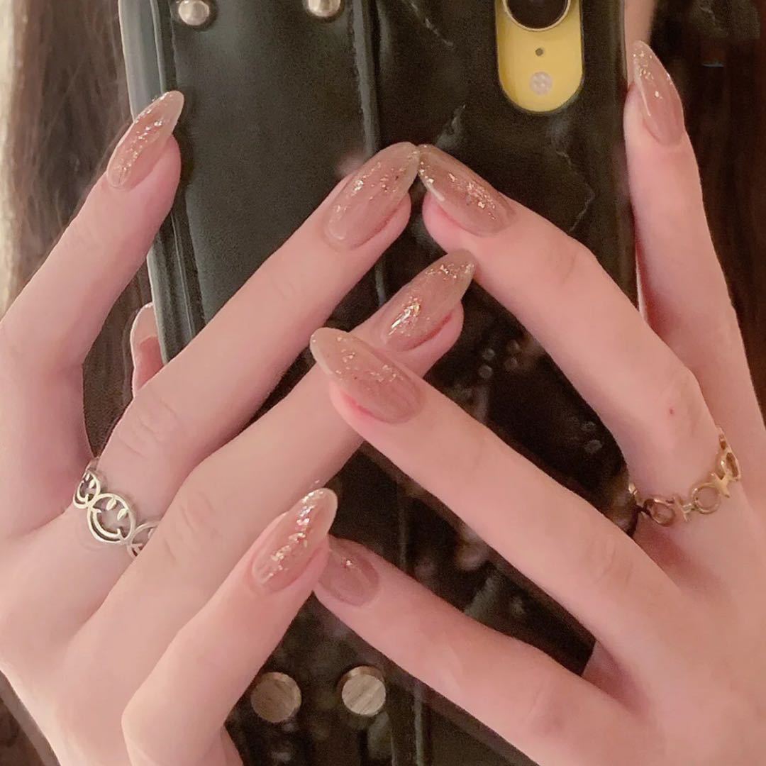 Elegant artificial nails with sparkling glitter Kalsten