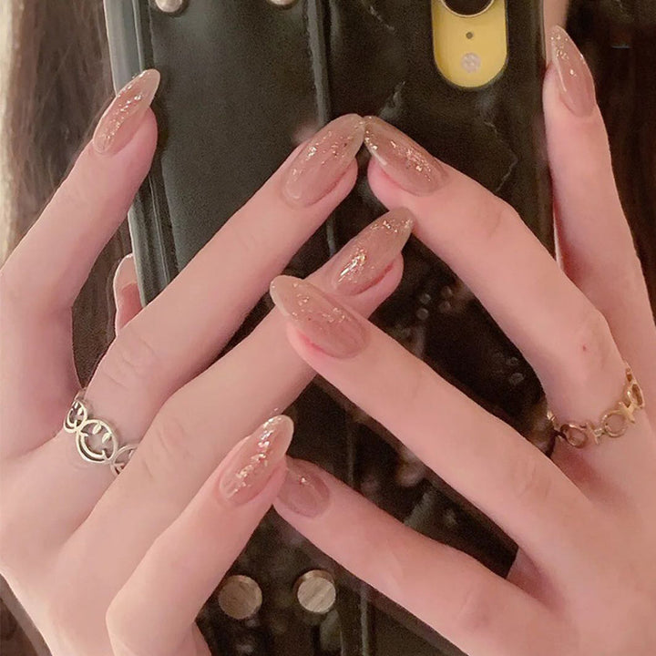 Elegant artificial nails with sparkling glitter Kalsten