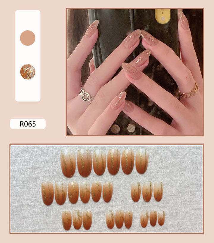 Elegant artificial nails with sparkling glitter Kalsten