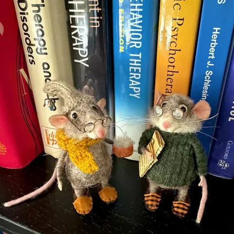 Kalsten | Handmade Felted Mouse Decoration | Eco-Friendly Wool | Holiday Ornament & Gift