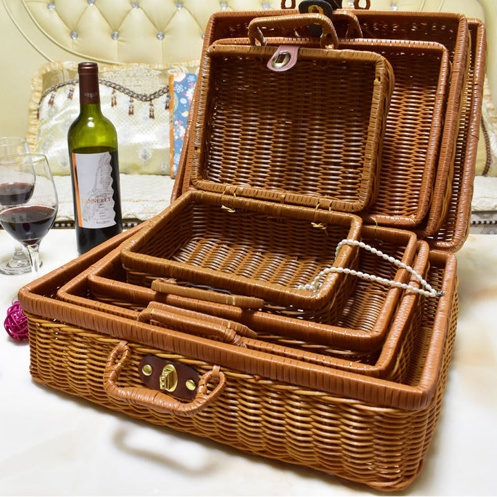 Handcrafted Wicker Storage Case Kalsten
