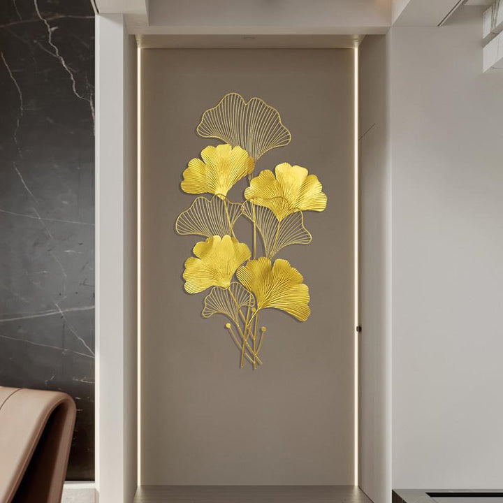 Elegant Ginkgo Leaf Wall Art Sculpture Kalsten 1789208481