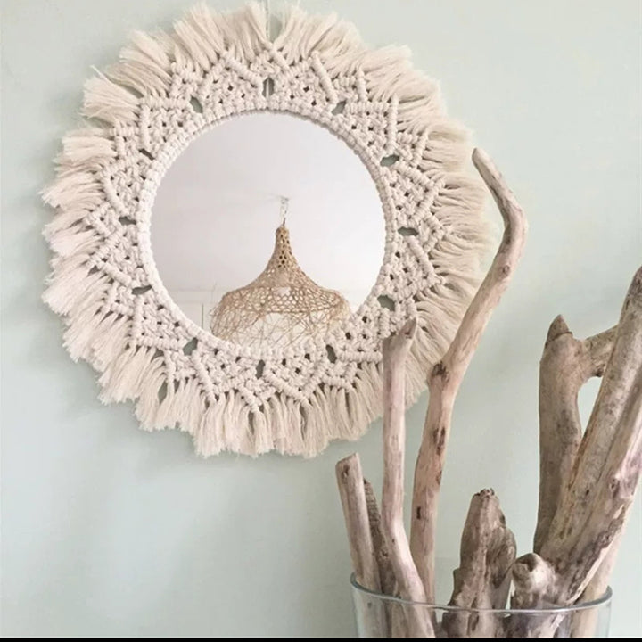 Decorative Macrame Wall Mirror Kalsten