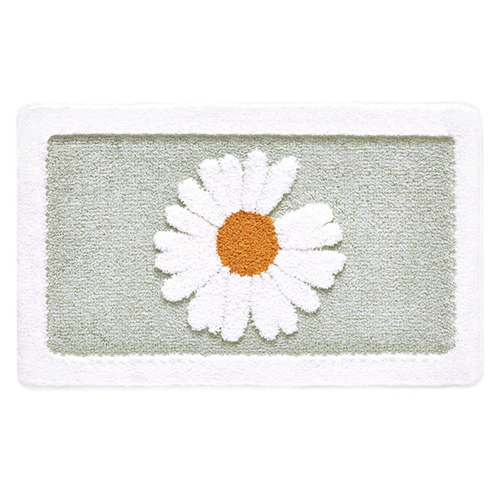 Floral Design Plush Bath Mat Kalsten