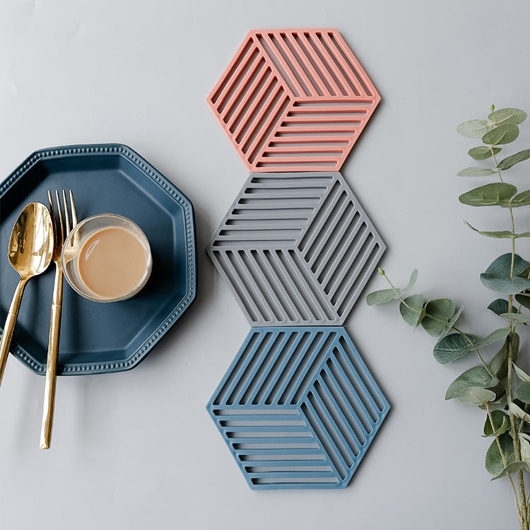 Unisex Silicone Coaster with Modern Geometric Design Kalsten
