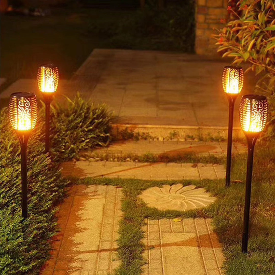 Solar Flame Effect Garden Torch Light Noxord