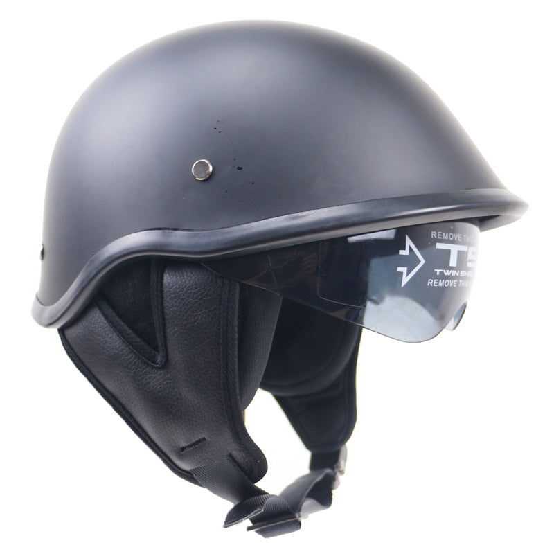 Classic Half-Shell Motorcycle Helmet with Visor Kalsten