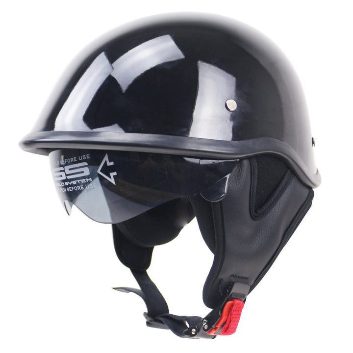 Classic Half-Shell Motorcycle Helmet with Visor Kalsten