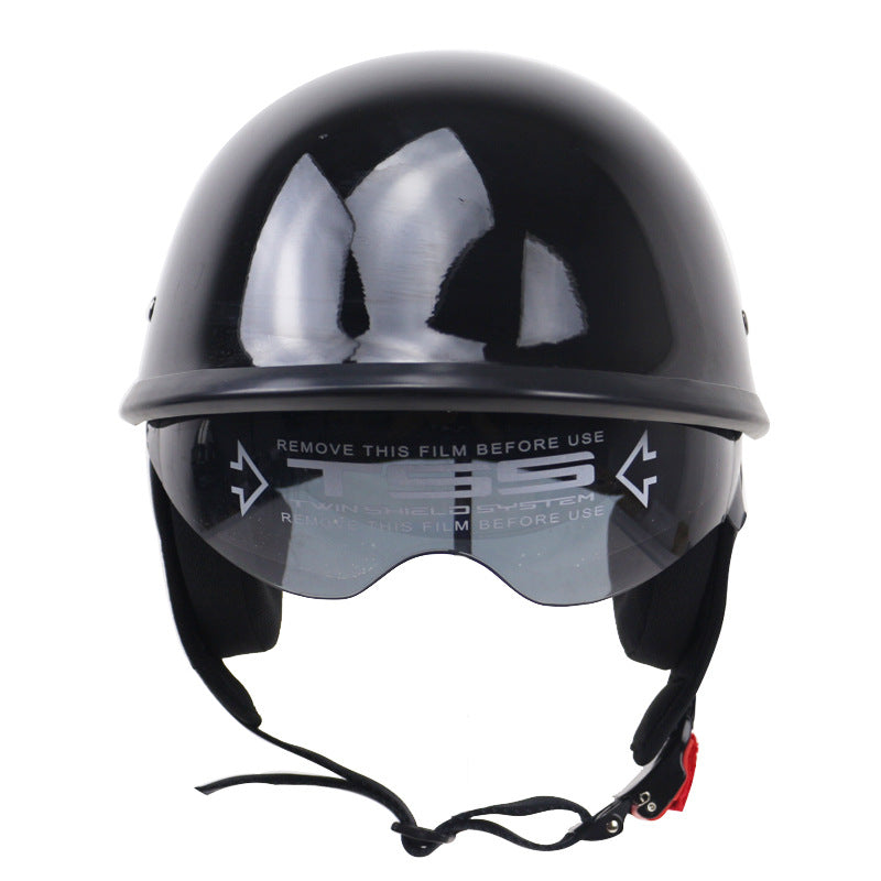 Classic Half-Shell Motorcycle Helmet with Visor Kalsten