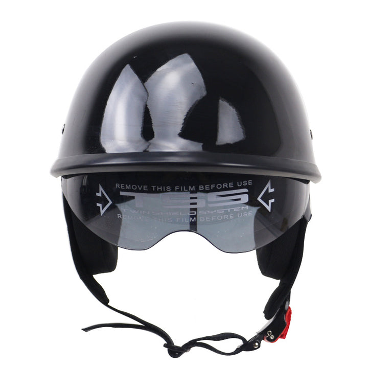 Classic Half-Shell Motorcycle Helmet with Visor Kalsten