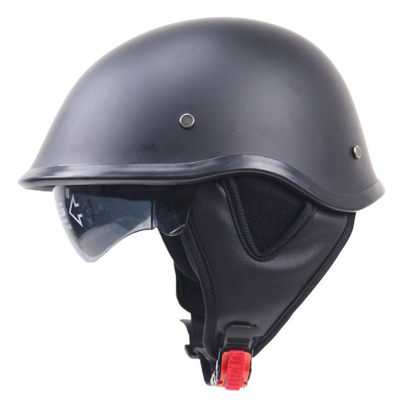 Classic Half-Shell Motorcycle Helmet with Visor Kalsten
