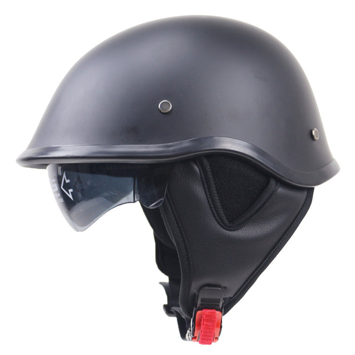 Classic Half-Shell Motorcycle Helmet with Visor Kalsten