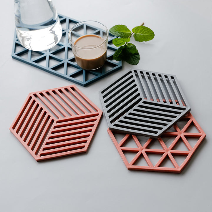 Unisex Silicone Coaster with Modern Geometric Design Kalsten