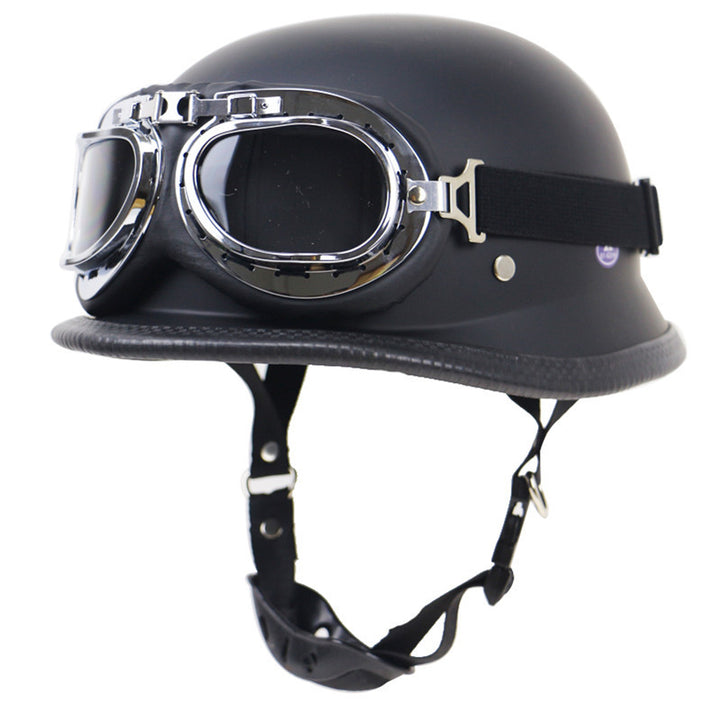 Vintage Motorcycle Helmet with Protective Goggles Kalsten
