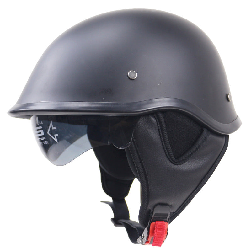 Classic Half-Shell Motorcycle Helmet with Visor Kalsten