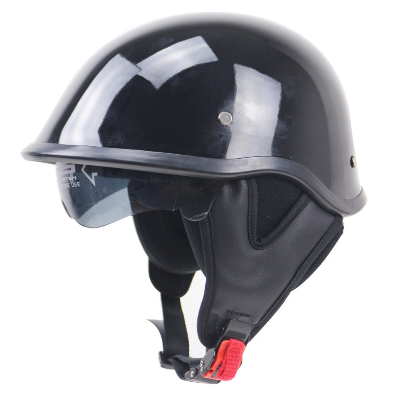 Classic Half-Shell Motorcycle Helmet with Visor Kalsten