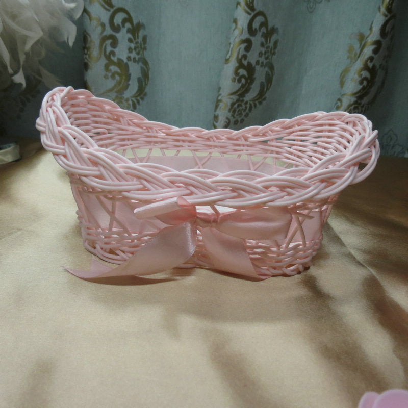 Ladies decorative storage basket with bow accent Kalsten