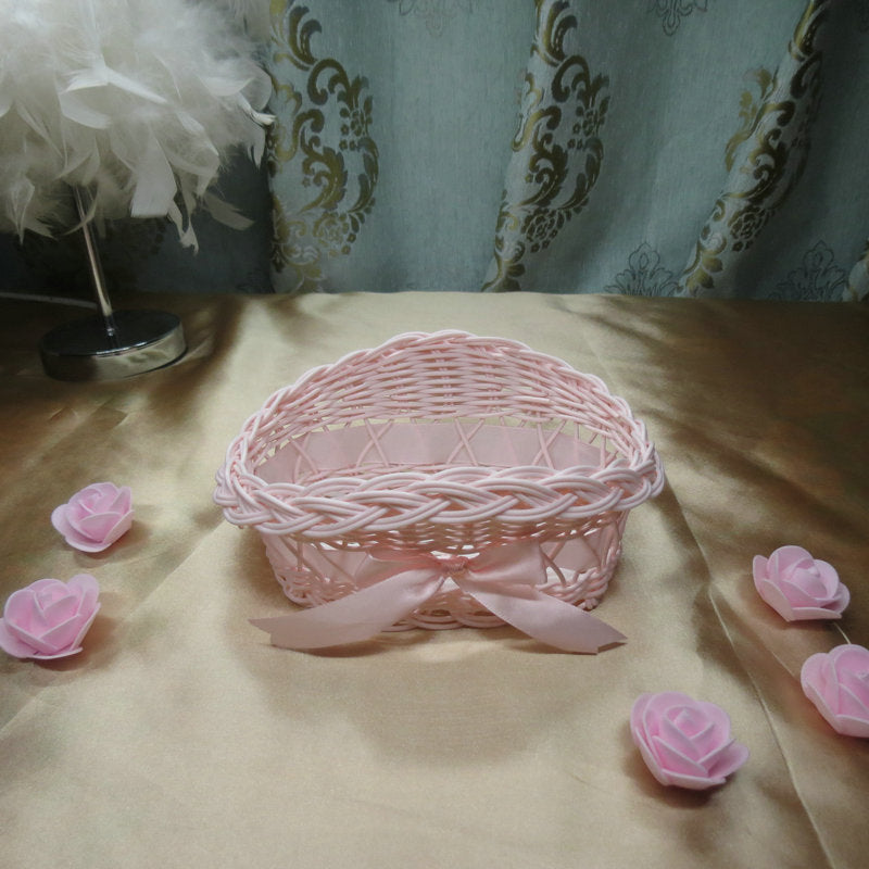 Ladies decorative storage basket with bow accent Kalsten