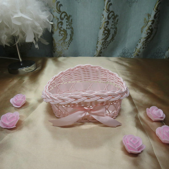 Ladies decorative storage basket with bow accent Kalsten