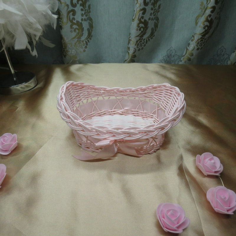 Ladies decorative storage basket with bow accent Kalsten