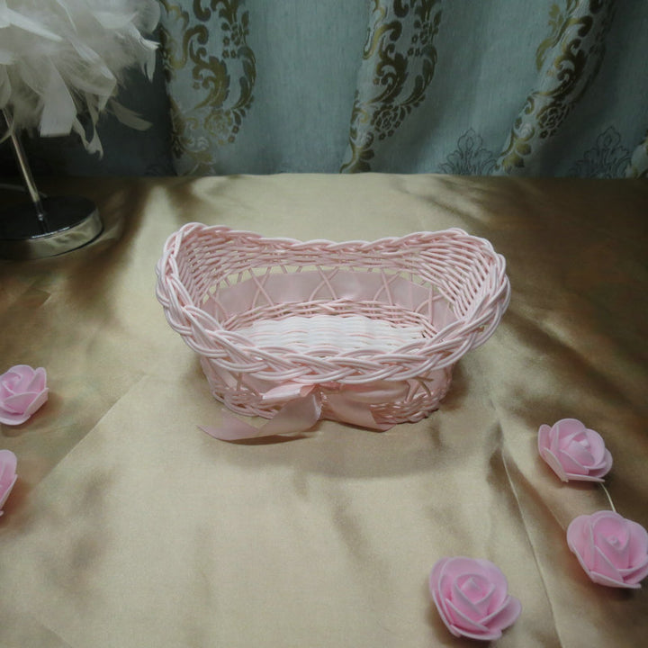 Ladies decorative storage basket with bow accent Kalsten