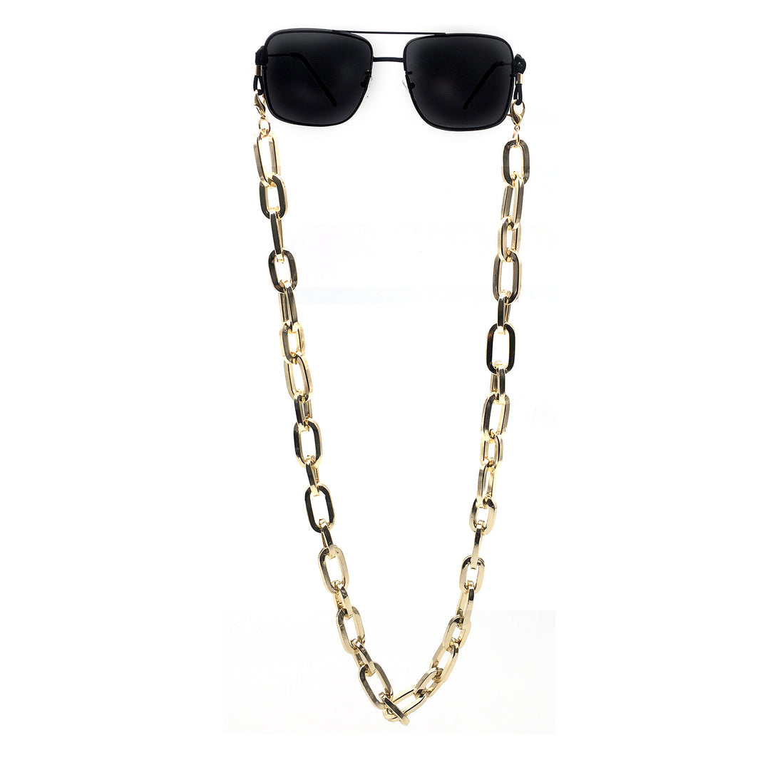 Fashion-Forward Metallic Eyewear Chain Kalsten
