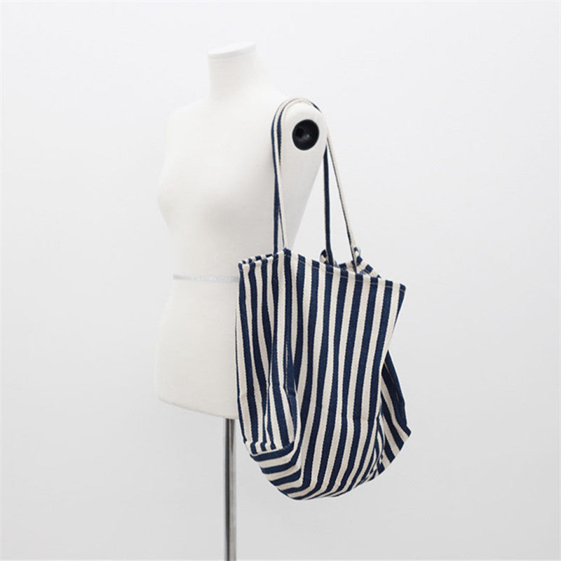 Lightweight Striped Tote Bag