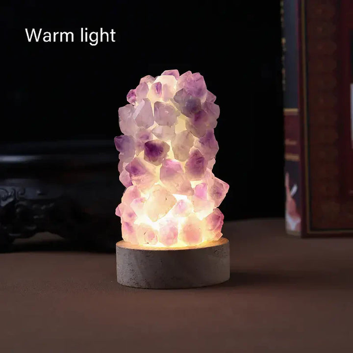 Stylish Amethyst Lamp - Calming Light and Energy Kalsten