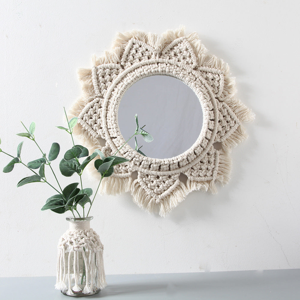 Macrame Decorative Wall Mirror Kalsten