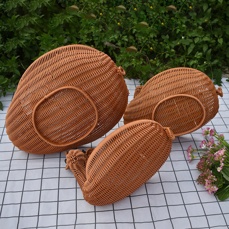 Decorative Woven Animal-Shaped Serving Tray Kalsten