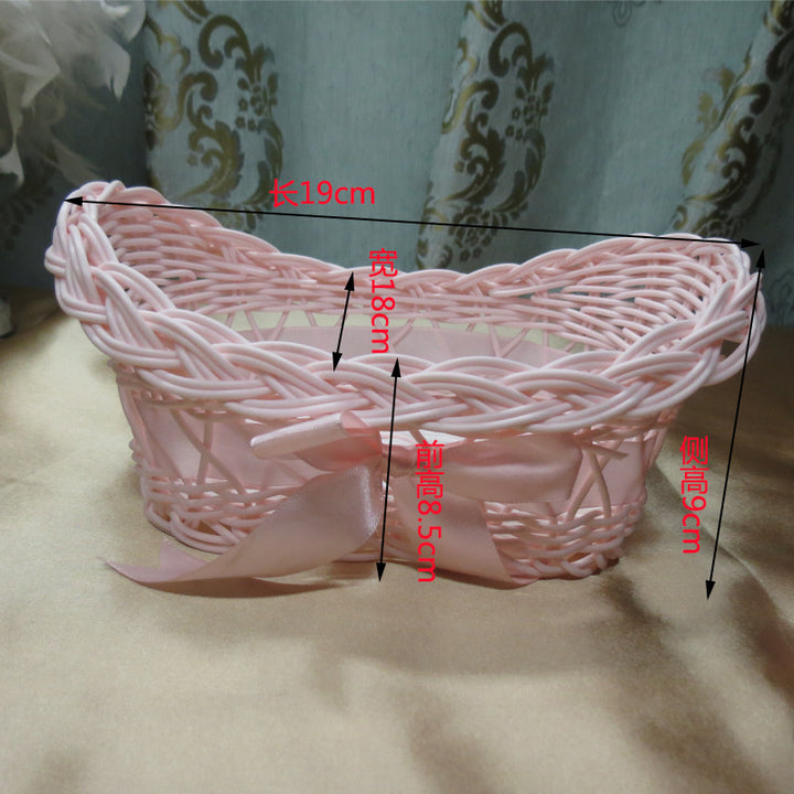 Ladies decorative storage basket with bow accent Kalsten