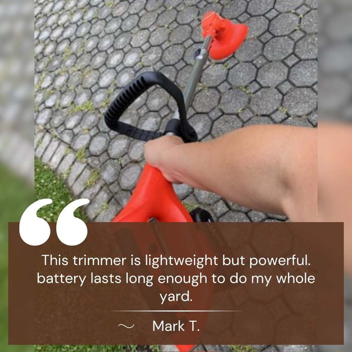 Kalsten | Cordless Grass Trimmer with Adjustable Cutting Width for Lawn Care & Garden Maintenance