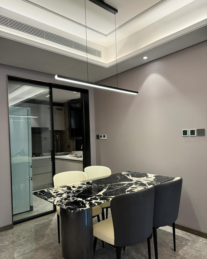 Linear Pendant Light Metal 39 in Adjustable Kitchen Island LED Warm White 3000K-6000K Modern Dining Room Hanging Lamp | Kalsten