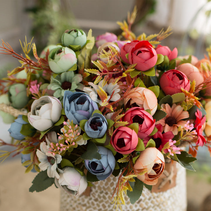 Realistic Faux Peony Bouquet