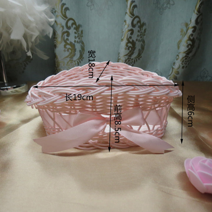 Ladies decorative storage basket with bow accent Kalsten