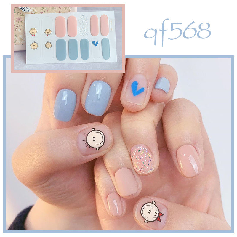 Artificial nail art with smileys and hearts Kalsten