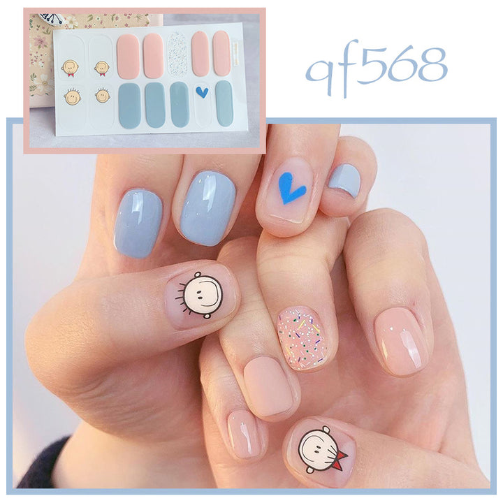 Artificial nail art with smileys and hearts Kalsten
