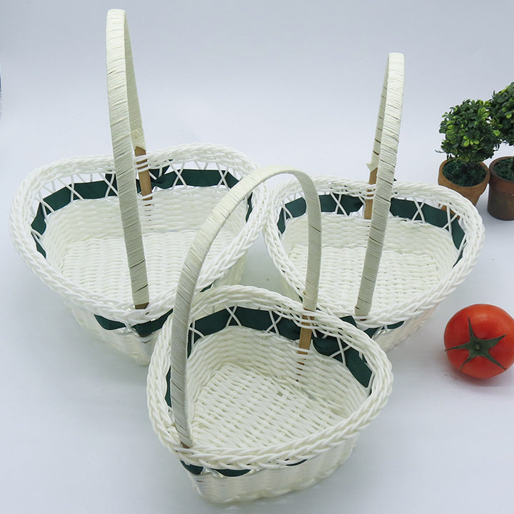 Women's Heart Shape Decorative Basket Kalsten