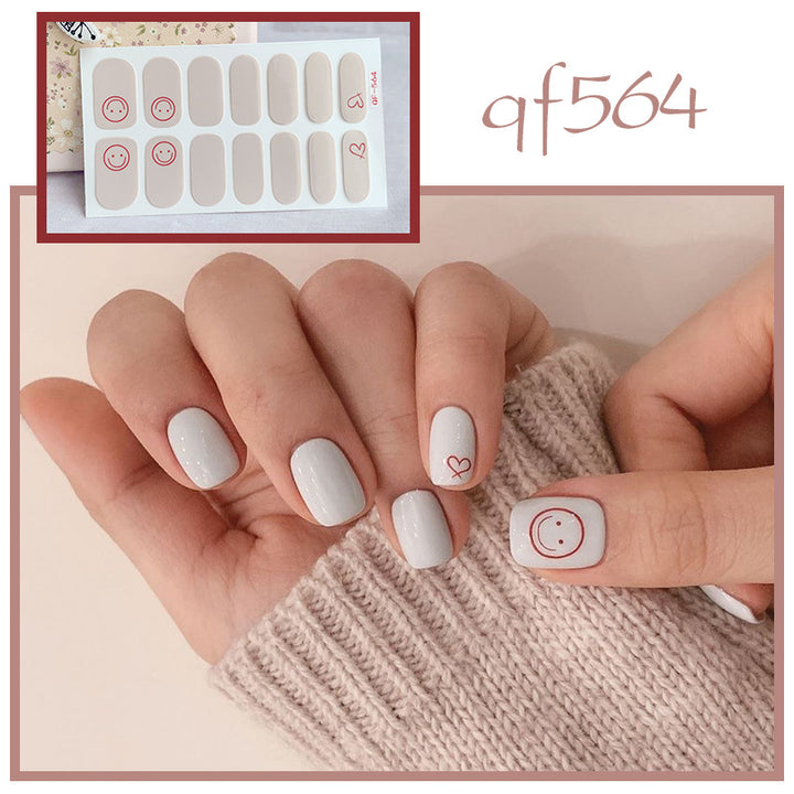 Artificial nail art with smileys and hearts Kalsten