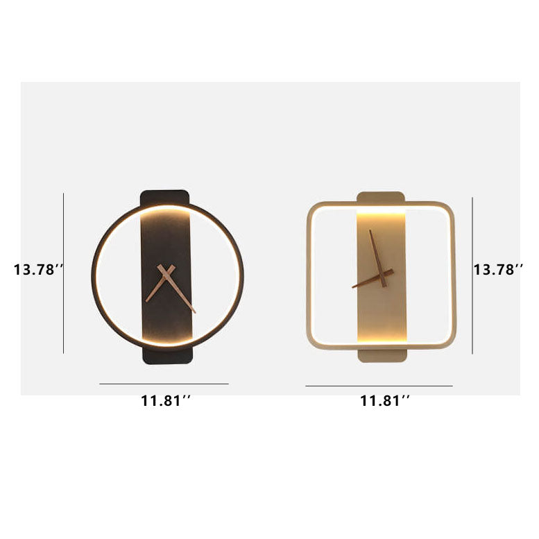 Luxe Clock-shaped LED Wall Lamp for Modern Interior Noxord