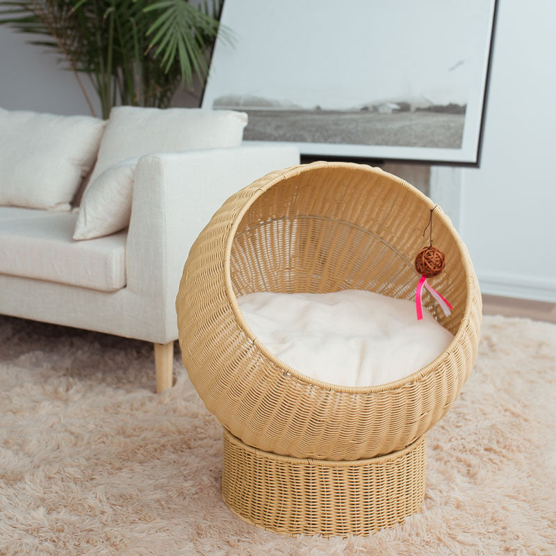 Modern Whimsical Woven Pet Bed Kalsten