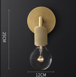 Brass Double Bulb Wall Lamp Noxord