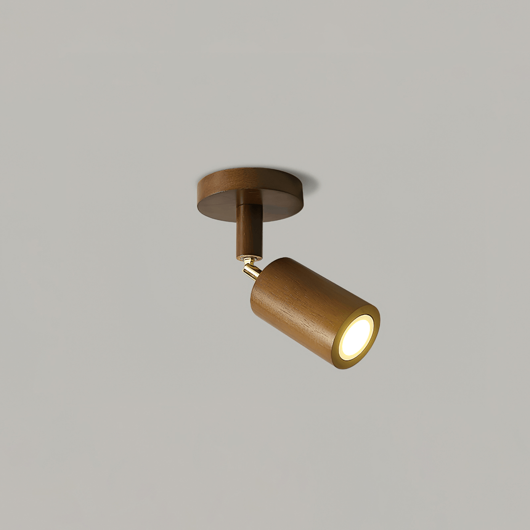 Wood Pendant Track Light 4 Heads 39.4 in Indoor Ceiling Wall Rustic Modern Lamp | Kalsten