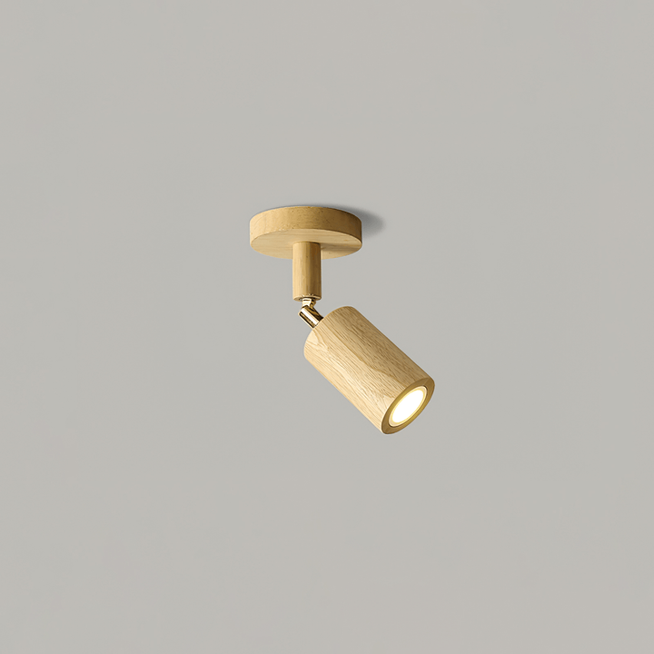 Wood Pendant Track Light 4 Heads 39.4 in Indoor Ceiling Wall Rustic Modern Lamp | Kalsten