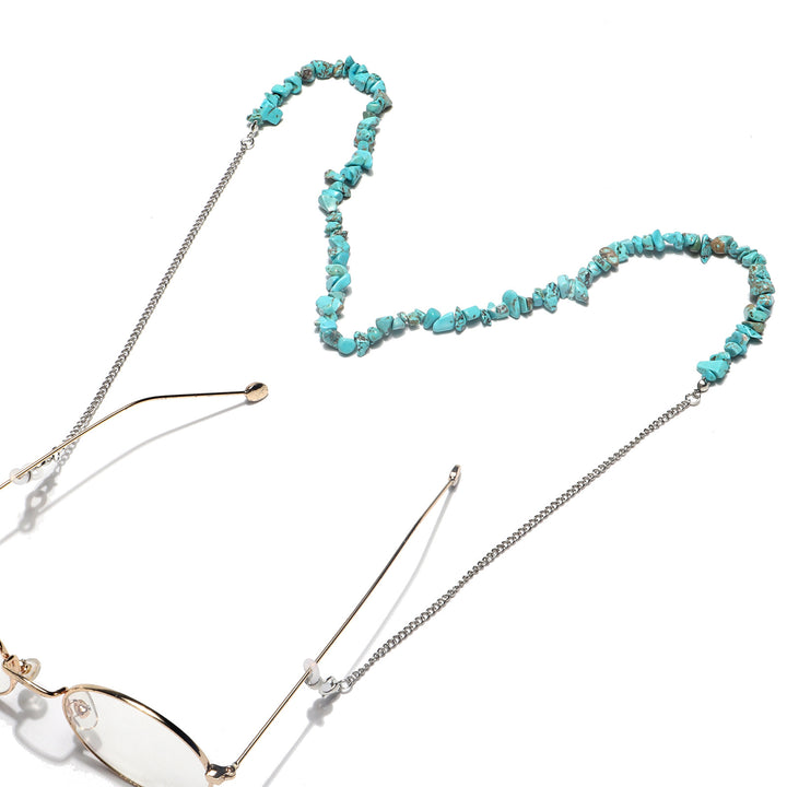 Stylish Eyewear Chain with Natural Stone Accents Kalsten