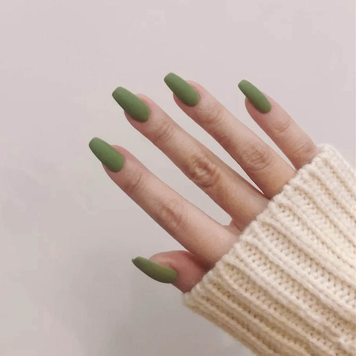 Matte Finish Press-On Nail Tips Kalsten 178815*10mm0277