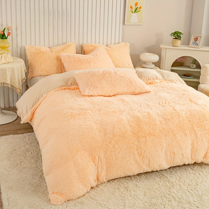Ultra Soft Plush Duvet Cover Set with Zipper - Luxury & Comfort Kalsten