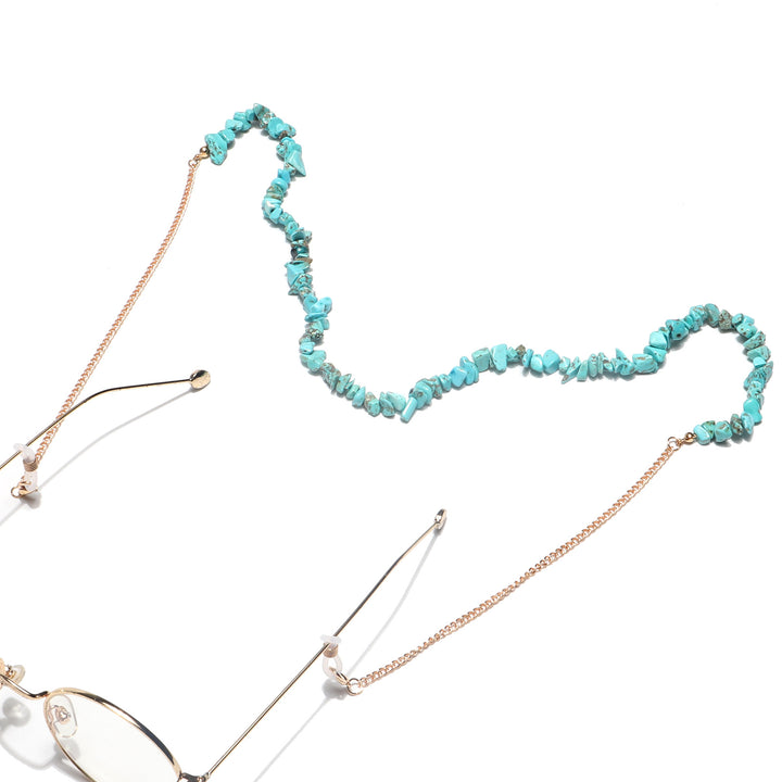 Stylish Eyewear Chain with Natural Stone Accents Kalsten
