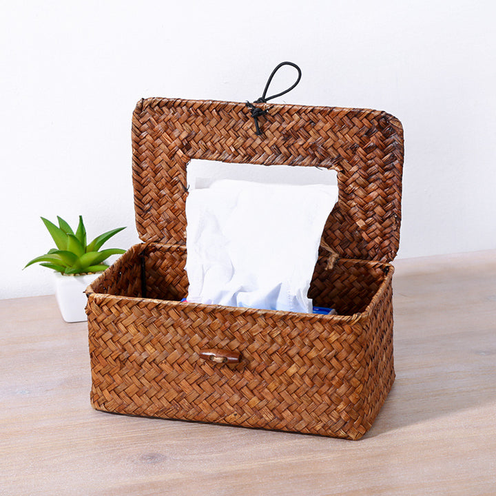 Unisex Handwoven Storage Box with Practical Lid Kalsten