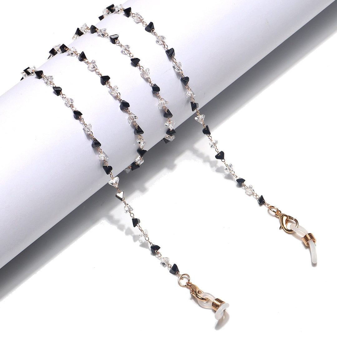 Fashionable Heart-Shaped Beaded Eyewear Chain Kalsten